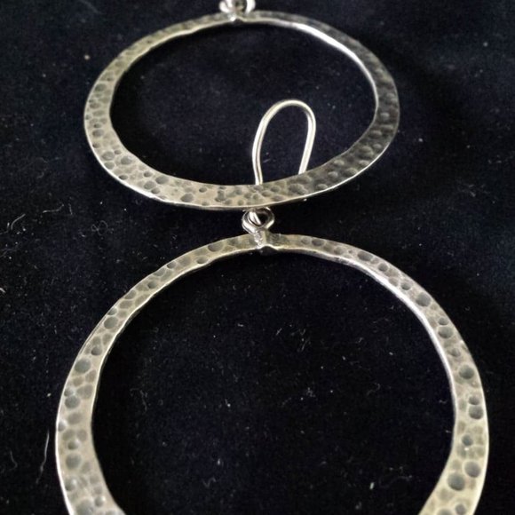 Sterling Vintage Shepherd hook earrings made in Israel - Picture 3 of 5